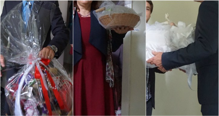 Gift hampers brought by the groom's family