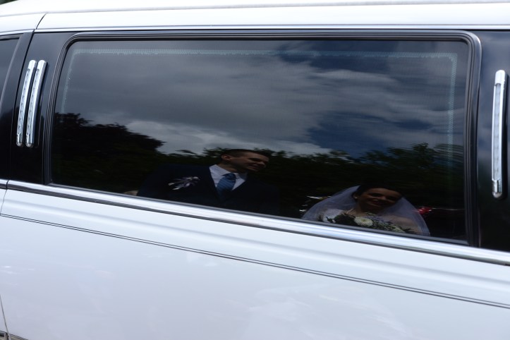 Black and opaque windows of a limousine