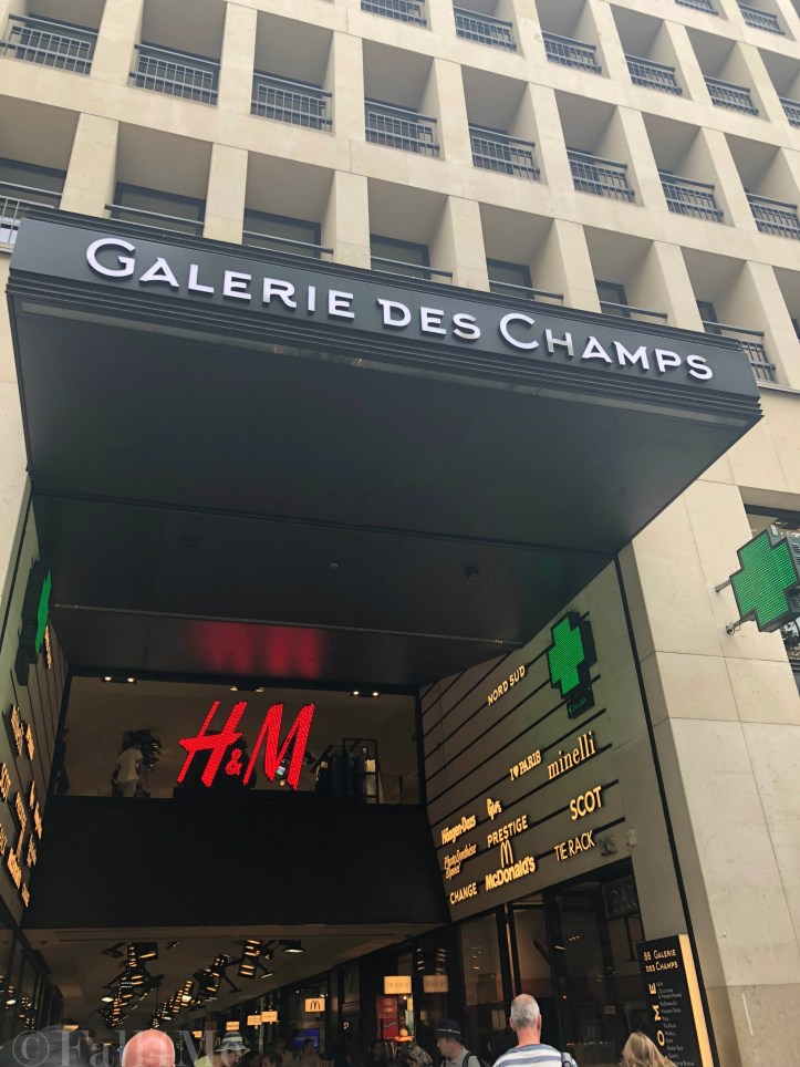 The arcade of the Champs Elysees