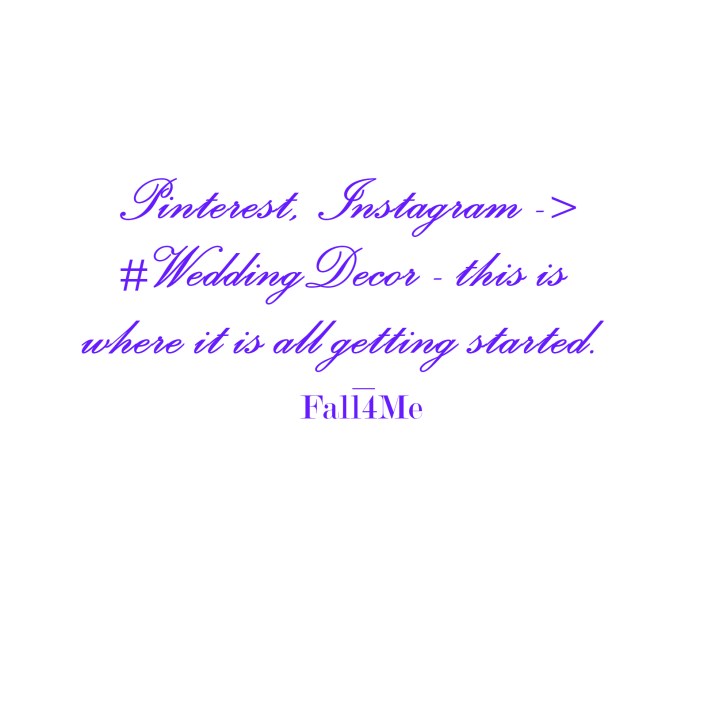 Fall4Me wedding rule about the decoration