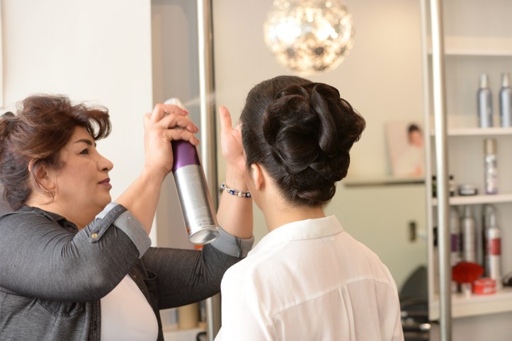 Bride hair from back