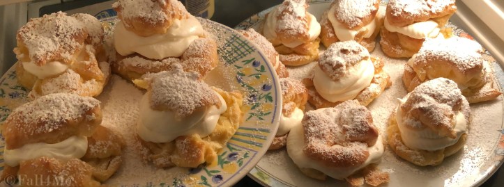 Homemade cream puffs