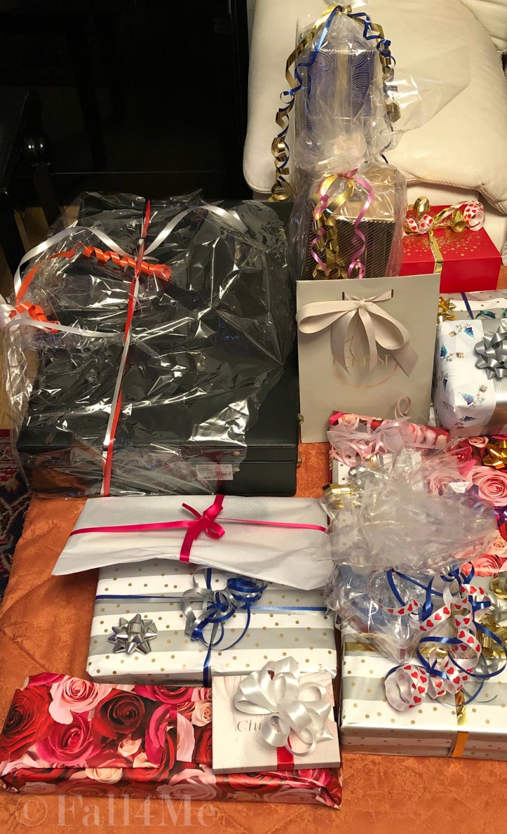 Christmas gifts beautifully packed