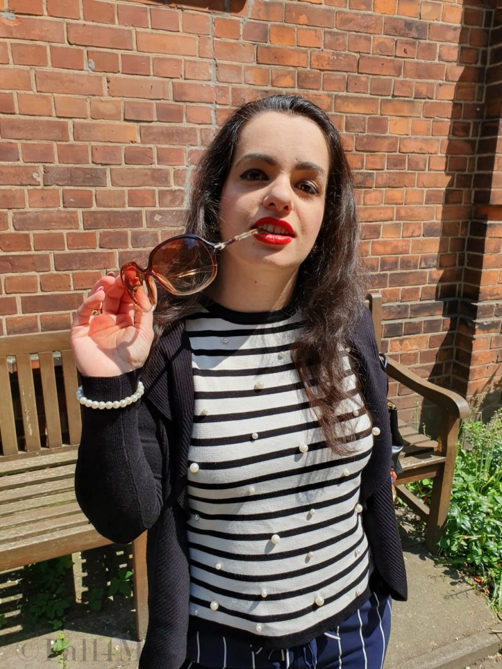 Stripes classy styled for a city chic