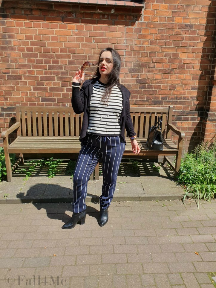 Stripes classy styled for a city chic