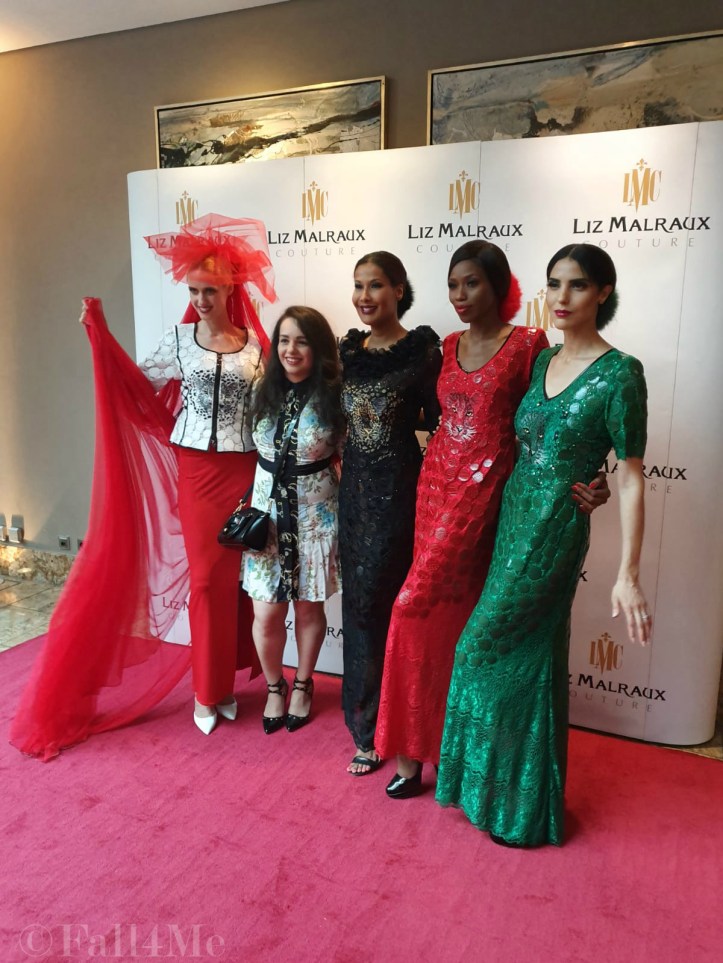 With the models after the show