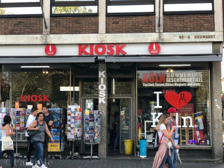 A souvenir shop in Cologne