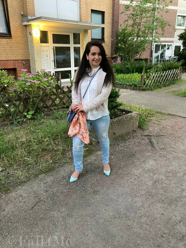 A city chic in pastel colors.