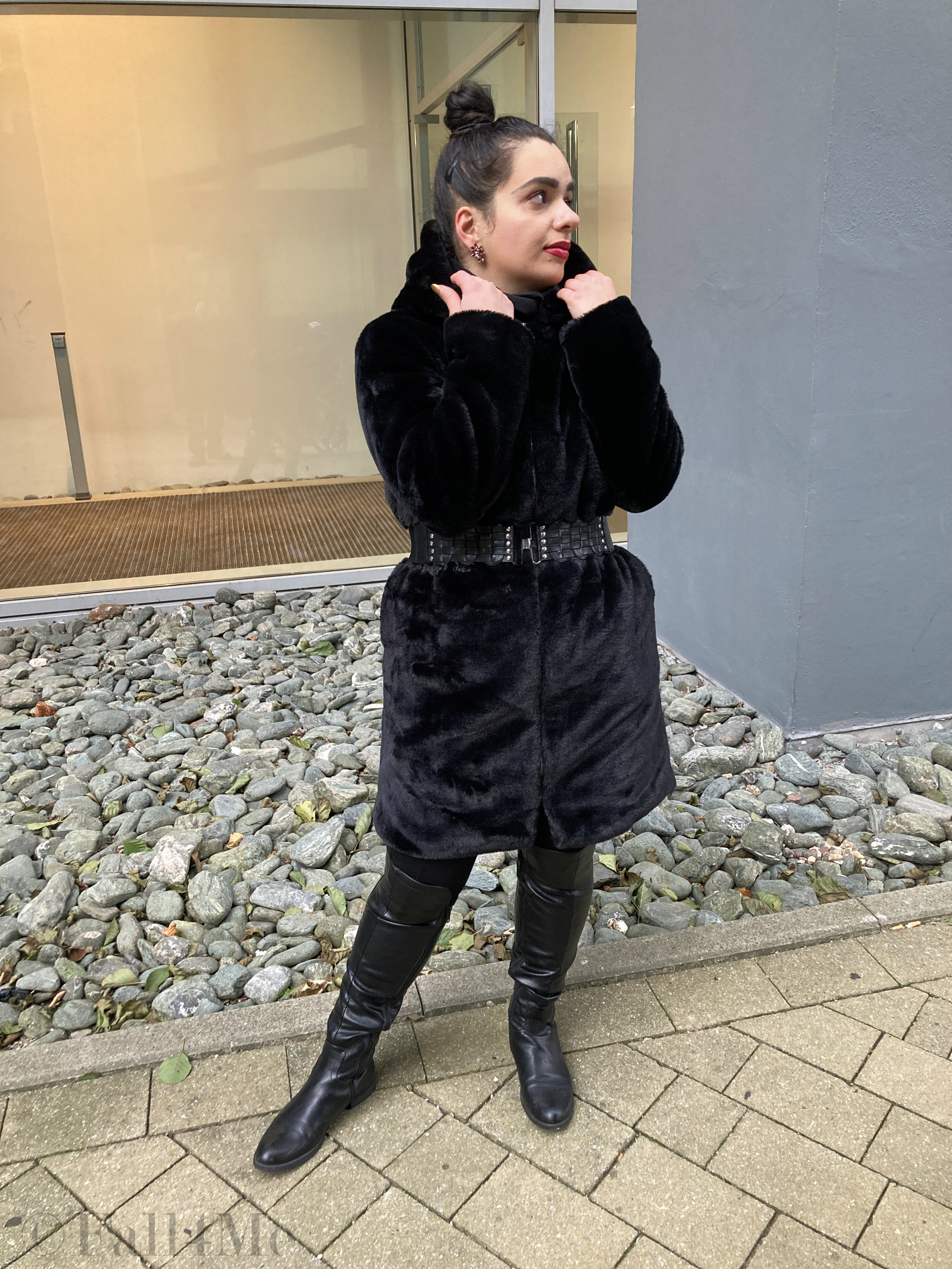 No tolerance, faux fur coat.