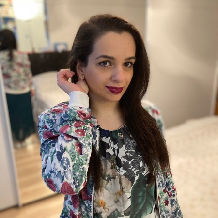 Time to blossom on white ground.