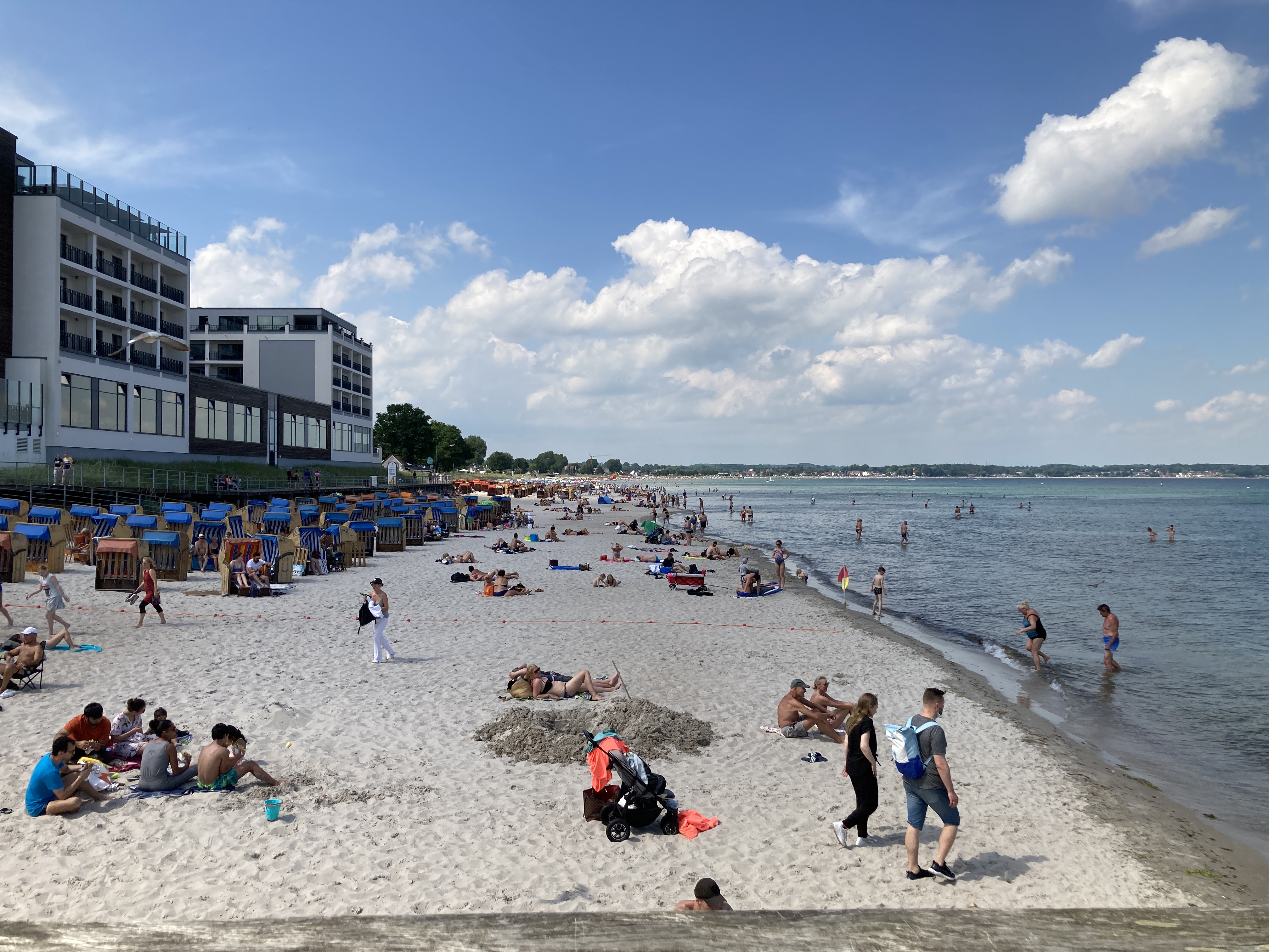 The other side of the beach of Scharbeutz.