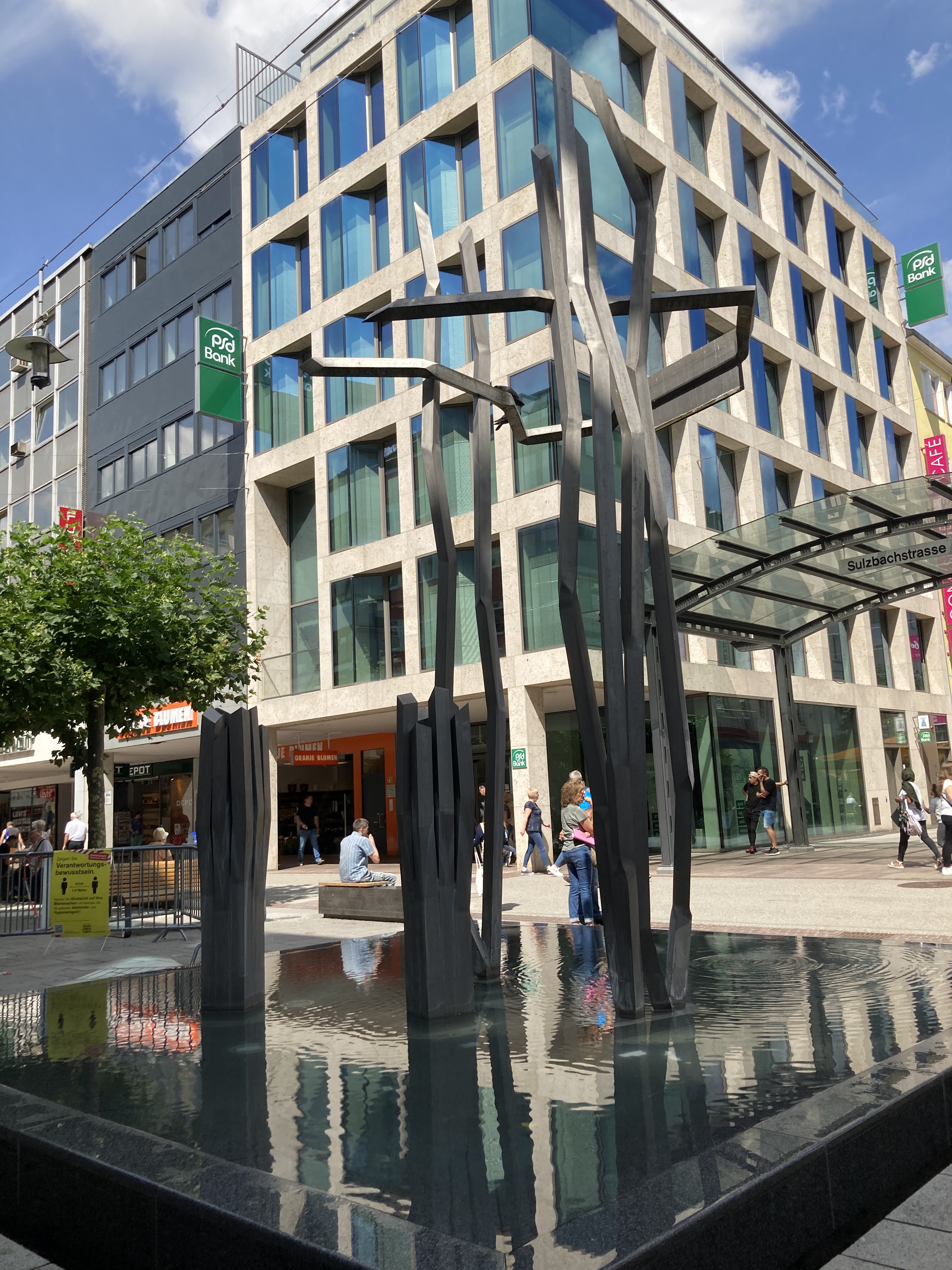 Abstract architecture fountain