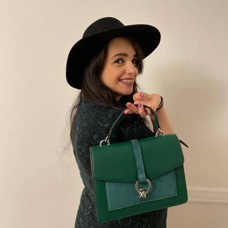 Scandi trend green with black in the background.