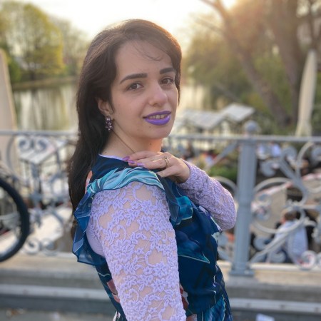 A summer dress worn over a shirt.