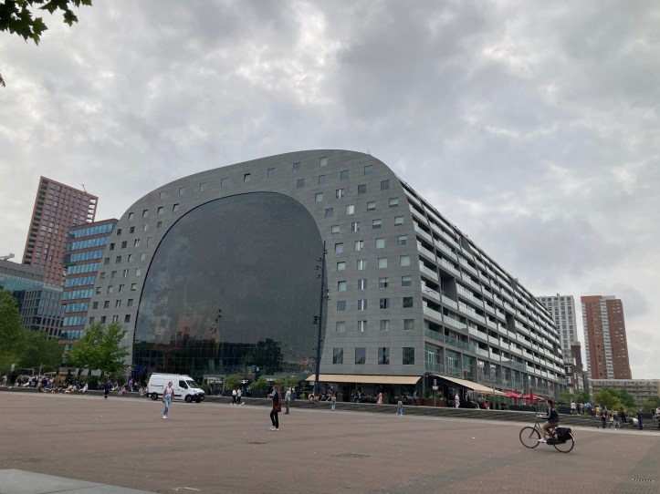 The covered hall of Rotterdam from outside.