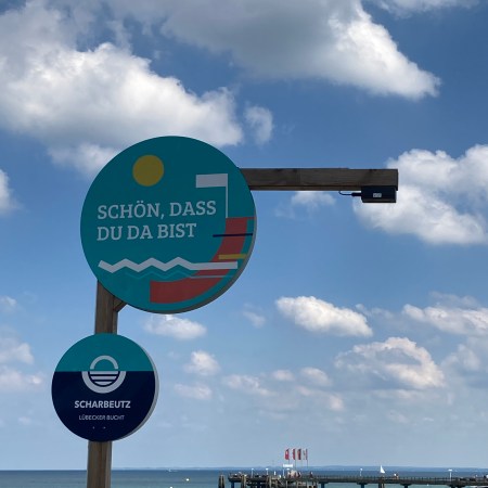A welcome sign in Scharbeutz