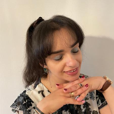 Brown combined with green and floral-plant-prints.