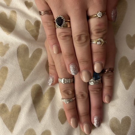 Macarons nails in nude.