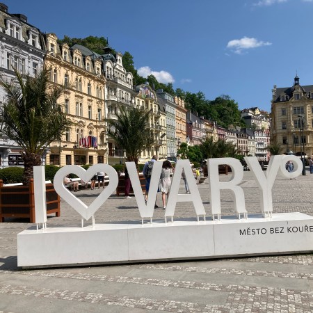 A popular tourist spot right in the heart of Karlovy Vary